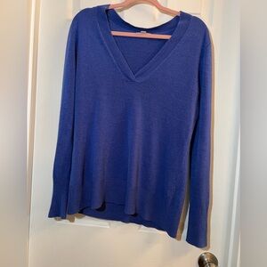 New York & Company Blue V-Neck Sweater